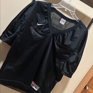 Nike Team Black V-Neck Mesh Football Jersey